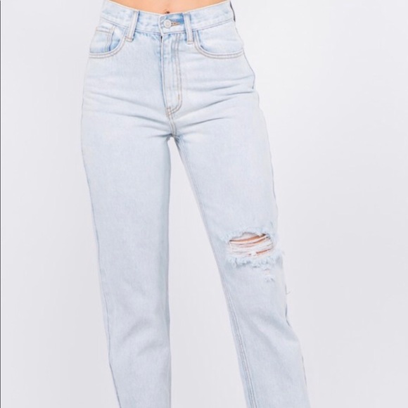 NWT Straight fit distressed hem 100% cotton jeans - Picture 3 of 8